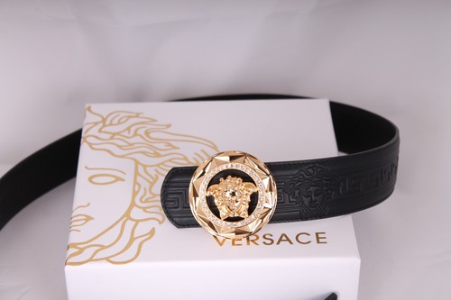 Versace black leather - black,