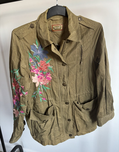 Per una khaki embroidered - per,