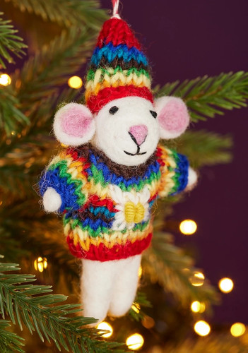 Handmade felt mouse - handmade, hanging