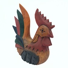 Handcarved Wooden Rooster