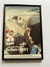 Framed Original Vintage 1980 Marlboro Cigarettes Magazine Advert Poster Wall Art