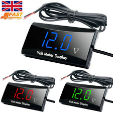 UK 12V LED Digital Display Voltmeter Car Motorcycle Voltage Gauge Panel Meter