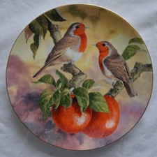 Wedgwood Decorative Wall Plate featuring Robins and Russets