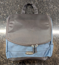 Samsonite Washbag/Make-Up, Blue & Grey Good Condition Except Water Stain On Back