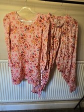 Pakistani Indian Shalwar Kameez 2 Piece | Floral Print | Patiala Style | Size L