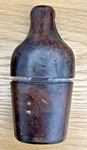 Vintage leather cased glass - vintage,