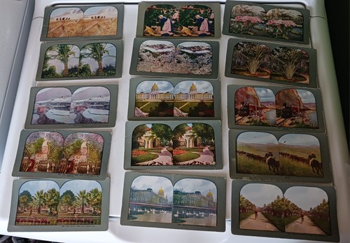 Stereoview lot cards - lot,