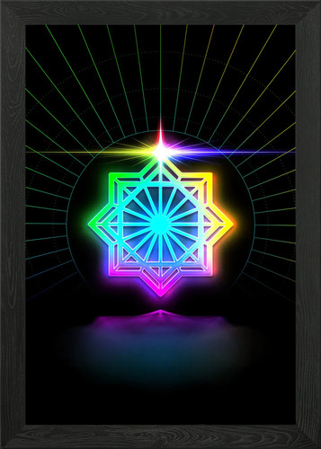 Neon sacred geometry - sacred, glyph