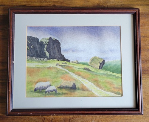 Ilkley moor cow and calf - moor,