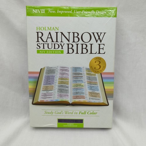 Niv rainbow study bible purple - rainbow,