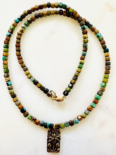 Natural turquoise necklace - natural,