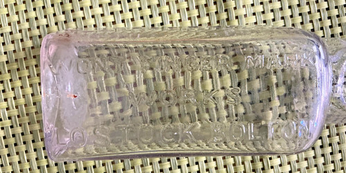 Antique glass bottle - ,