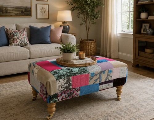 Large footstool pouffe foot - large, footstool/pouffe/foot