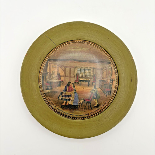Prattware pot lid - pot, shakespeare