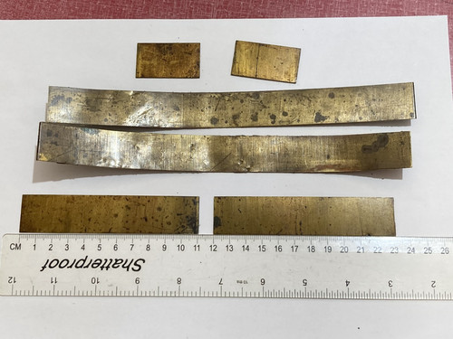 Writing slope metal strips
