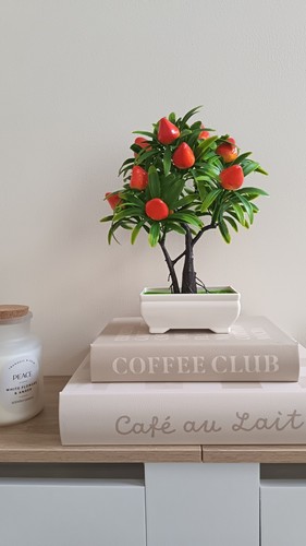 Artificial potted bonsai tree - potted,