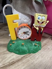 SpongeBob Fun alarm clock vintage old 2002 working 
