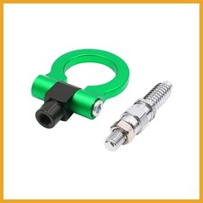 Front Rear Bumper Screw-on Tow Hook Towing Bar for JDM Racing CNC Aluminum Green