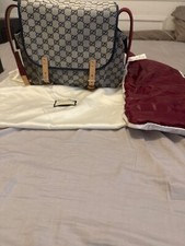 gucci monogram diaper bag
