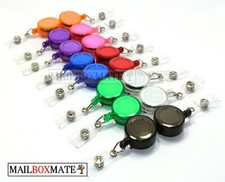 3 ID CARD REELS - RETRACTABLE REEL SKI PASS LANYARD ID HOLDER KEY CHAIN