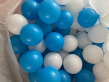 100 x blue and white ball pit balls