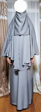 3 Piece Khimar Hijab Arabic Abaya Overhead Prayer Size 58 2 Different Style Wear