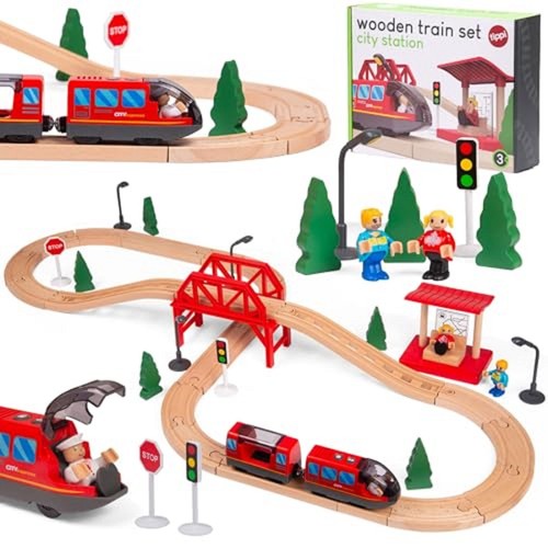 Tippi wooden train set - tippi,
