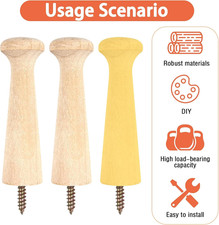 10PCS Wooden Shaker Peg Hooks