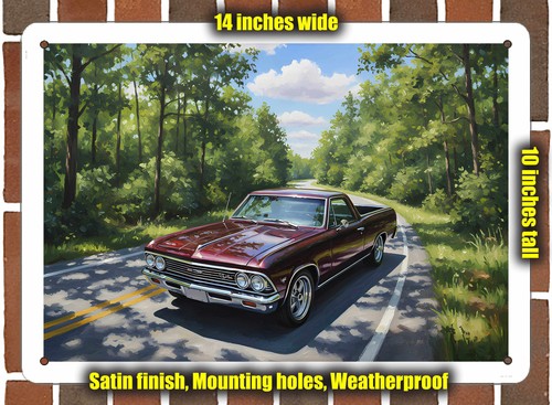 Metal sign 1966 chevrolet el - sign,