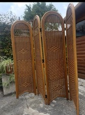 1960s Boho Vintage Bamboo Room Divider