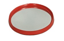 Round vintage mirror wood