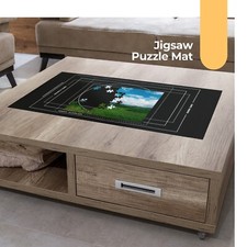 FiNeWaY Portable Jigsaw Puzzle Mat w/ Inflatable Tube Straps & Carry Bag