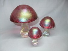 Art Glass Mushroom Toadstools