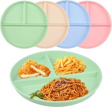 4 Pcs Divided Dinner Plates