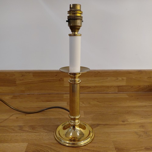 Brass candlestick lamp base - brass,