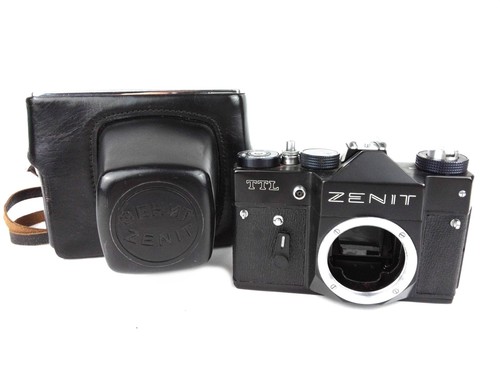 Vintage soviet zenit - vintage, black