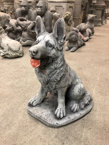 German shepard garden ornament - german,