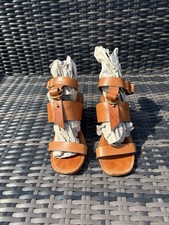 Chloe Tan Sandals Size 37 (Eur) UK 4 Very Good Condition