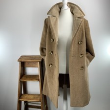 Vintage Eastex Camel Hair 3/4 Length Lined Coat Size 14/40”