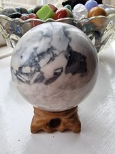 Natural Healing Crystal Large Howlite Sphere 8cm