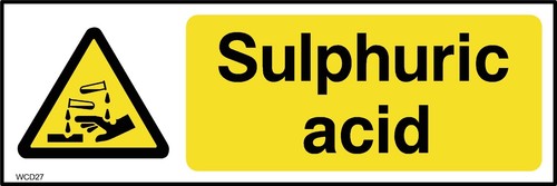 Sulphuric acid sign sticker - acid, or