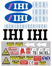 Decal Sticker set for: 1.5 to 1.9 ton IHI Mini Diggers Bagger Pelle Autocollant