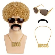 Black Curly Afro Wig 70s Disco