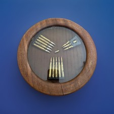 Vintage Cartridge Deactivated  Display Round Case 12”