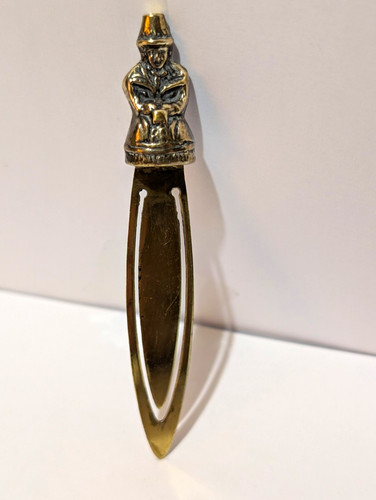 Vintage brass bookmark welsh - vintage,