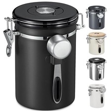 1.2-2.8L Stainless Steel Container Airtight Storage Coffee Bean Canister Vacuum