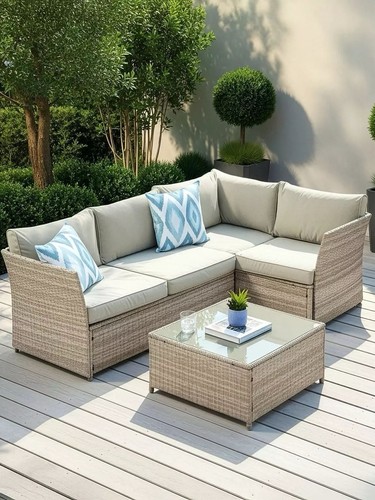Beige rattan wicker - beige, rattan/wicker