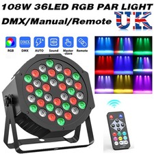 20X 108W RGB Par Light DMX Can Wash Lighting DJ Stage Disco Party Light Remote