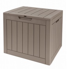 Durabull Garden Storage Box Plastic Organiser Outdoor Large Black Brown Holder