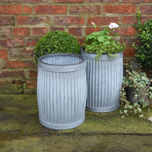 Pair small dolly tub garden - of,